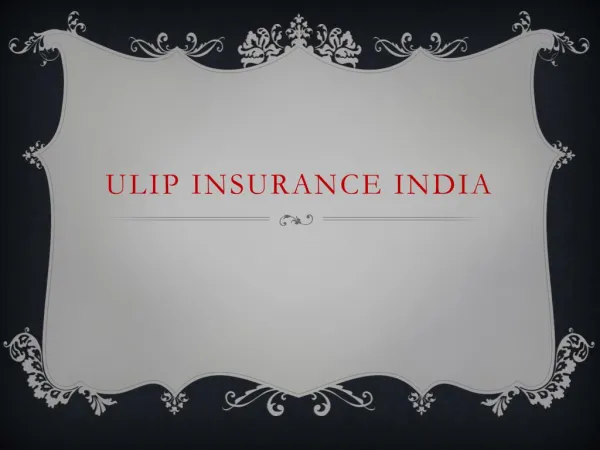 Ulip Insurance India