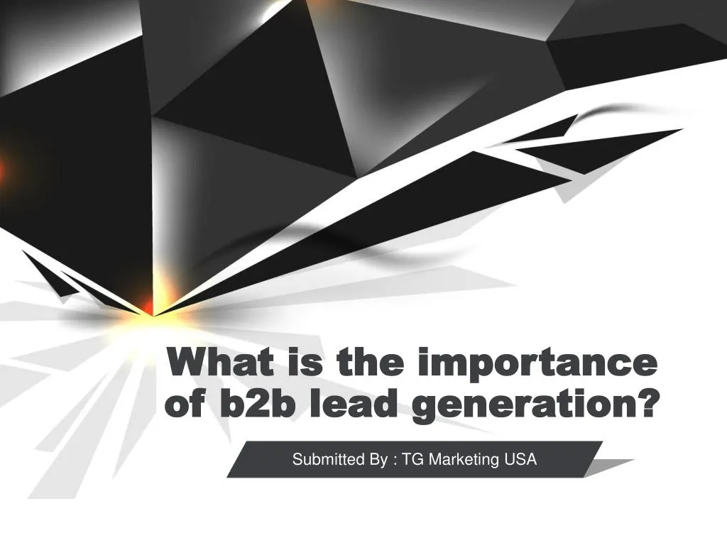 what is the importance of b2b lead generation
