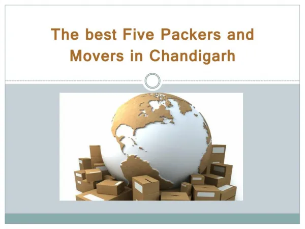 Best five Movers and Packers in Chandigarh