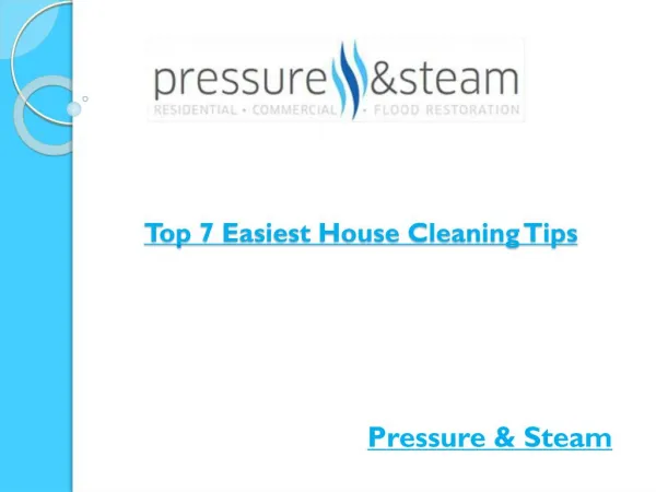 Top 7 Easiest House Cleaning Tips