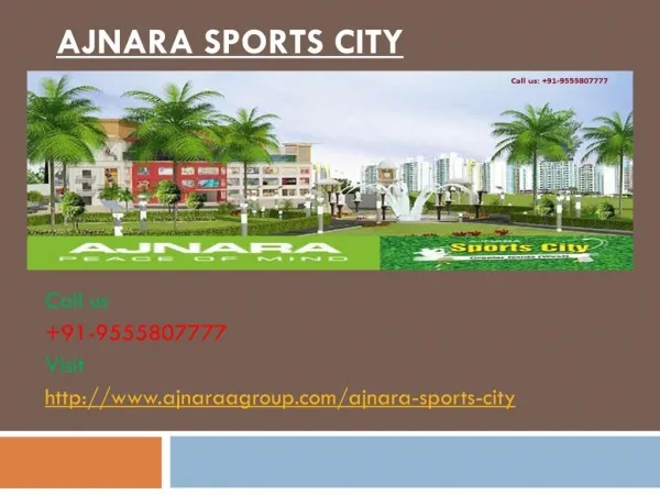 Ajnara Sports City Amazing Homes