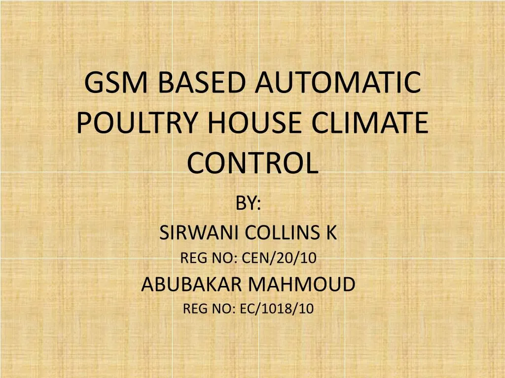 gsm based automatic poultry house climate control