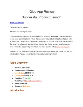 igloo app review - slide 1