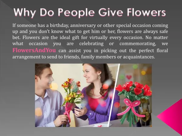 Why Do People Give Flowers