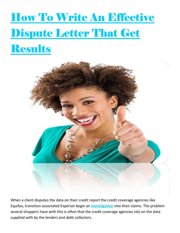 How To Write An Effective Dispute Letter That Get Results