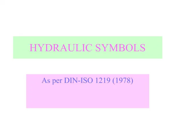 HYDRAULIC SYMBOLS