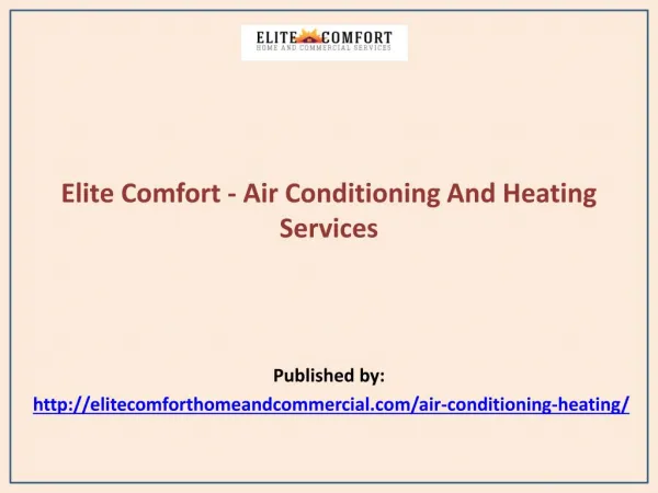 Air Conditioning And Heating Services