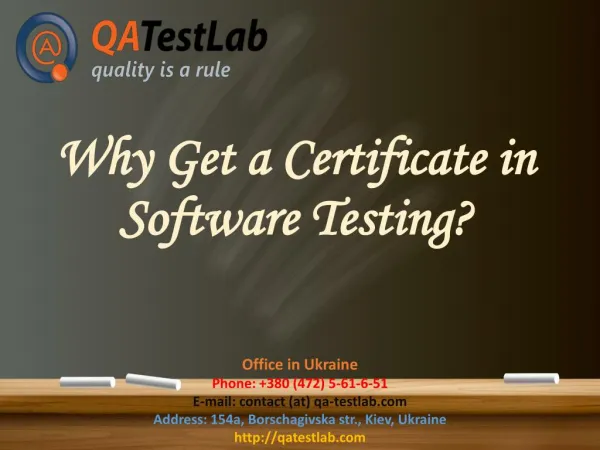 Why get a certificate in software testing?