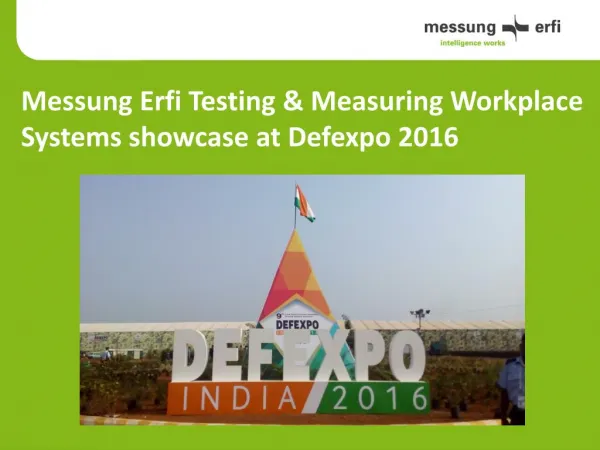 MessungErfi Test & Measuring Workplace Systems showcase at Defexpo 2016