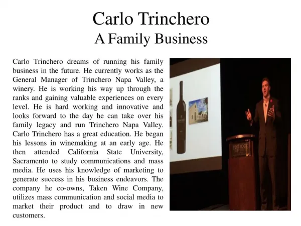 Carlo Trinchero - A Family Business