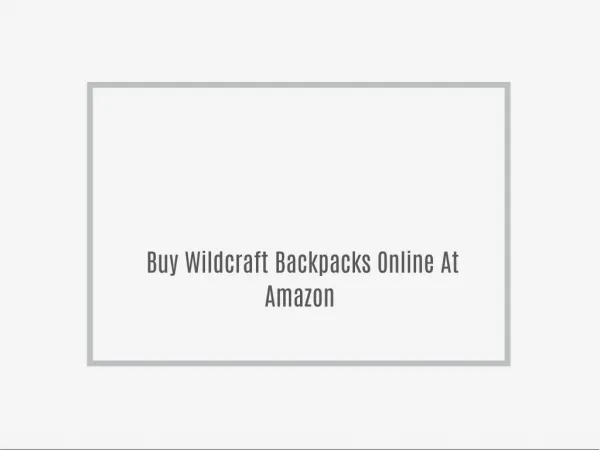 Buy Wildcraft Backpacks Online At Amazon