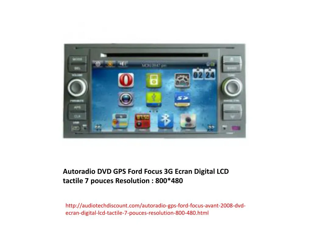 autoradio dvd gps ford focus 3g ecran digital lcd tactile 7 pouces resolution 800 480