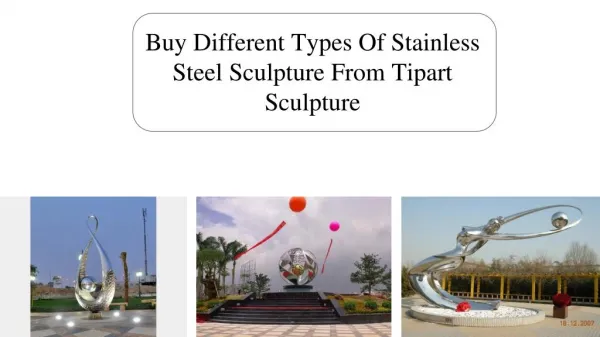 Buy Different Types Of Stainless Steel Sculpture From Tipart Sculpture