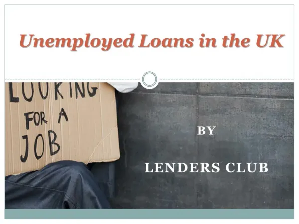 Apply online for Unemployed Loan