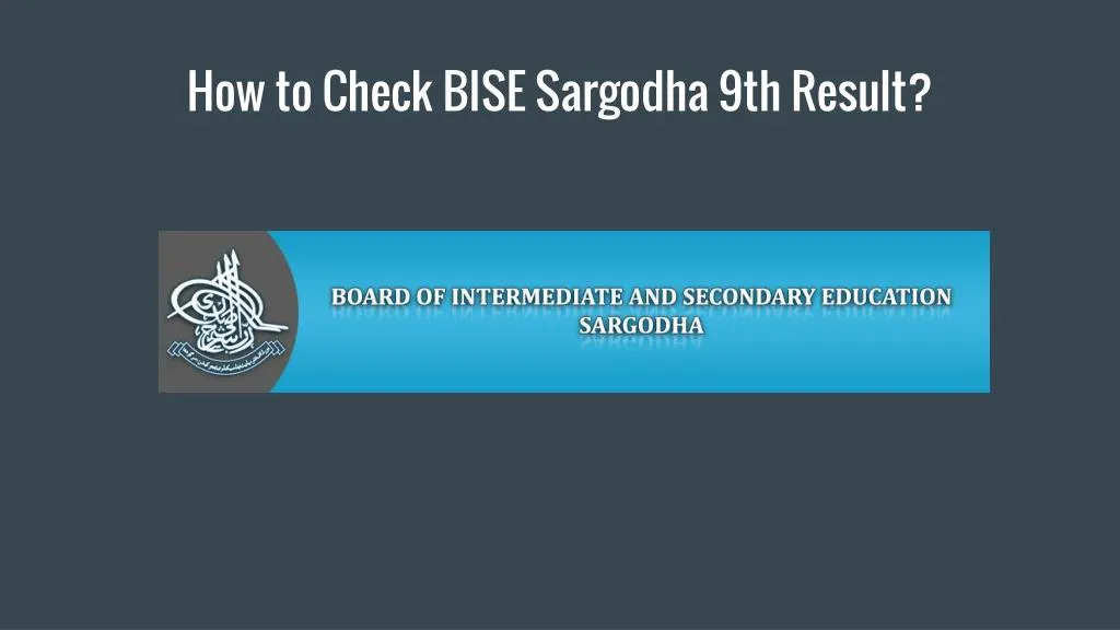 how to check bise sargodha 9th result