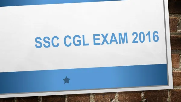 SSC CGL Exam 2016 : What You want To know