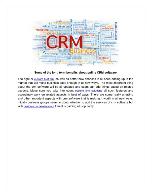 Customer Relationship Management Software