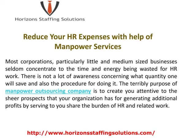 Reduce Your HR Expenses with help of Manpower Services
