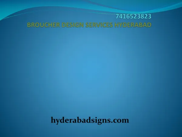 Broucher design services in Hyderabad