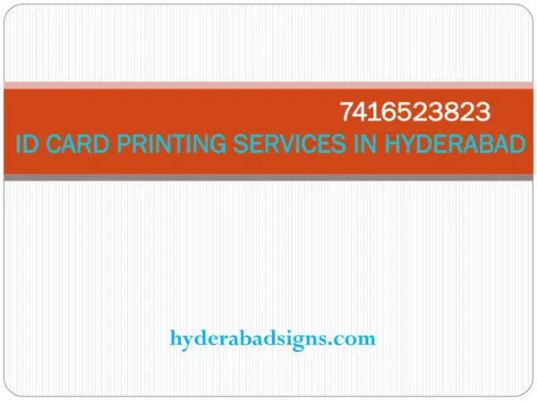 ID Cards Printing in Hyderabad