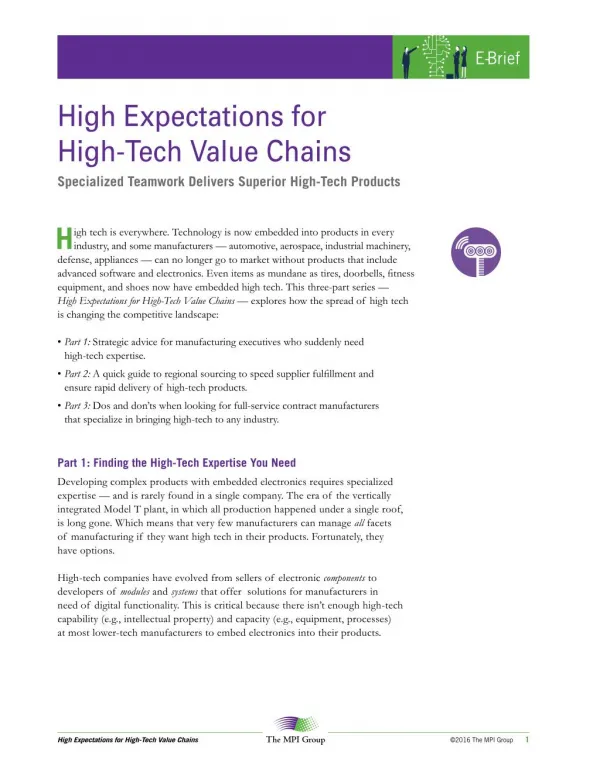 High Expectations for High-Tech Value Chains .pdf