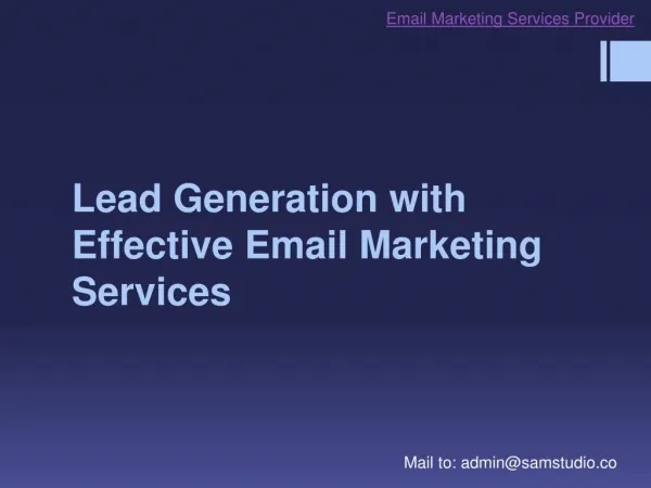 Lead generation with Effective email marketing services