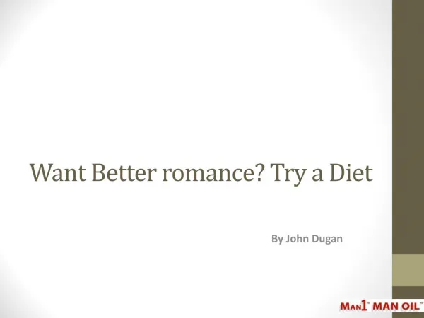 Want Better romance? Try a Diet