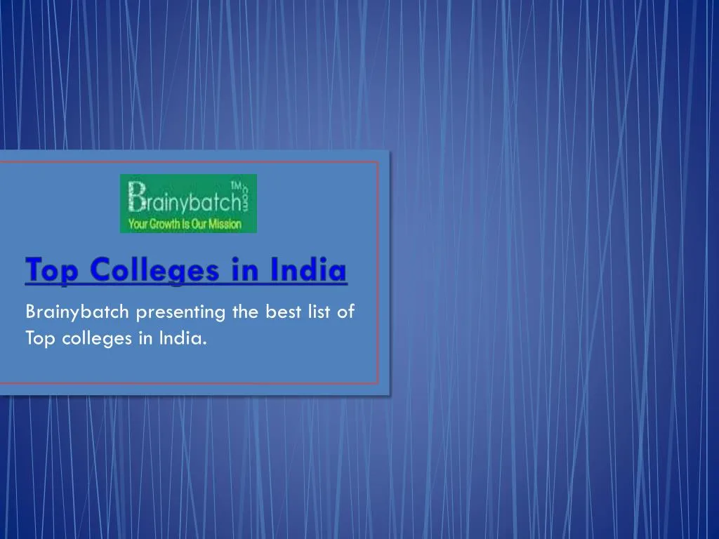 top colleges in i ndia