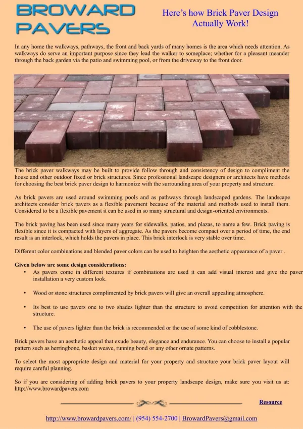 Here’s how Brick Paver Design Actually Work!