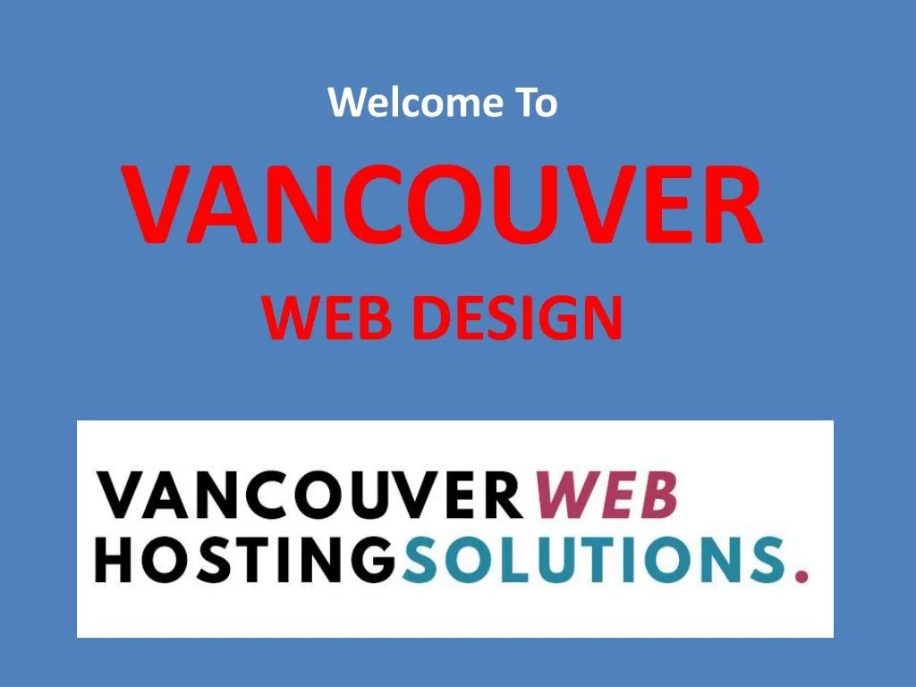 welcome to vancouver web design