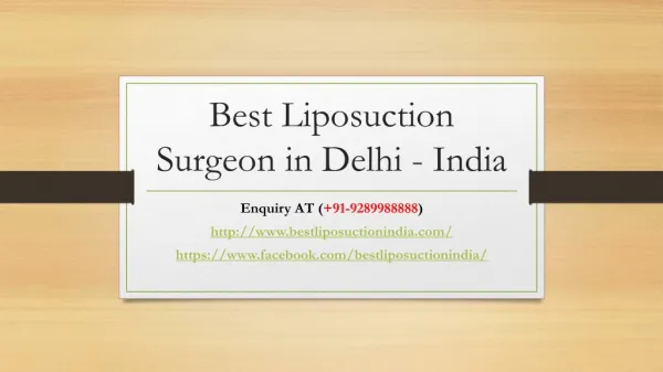 Best Liposuction Surgery Cost in Delhi, India - bestliposuctionindia.com