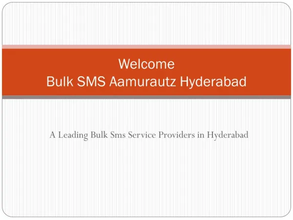 Bulk sms Hyderabad- Best bulk sms providers Hyderabad India