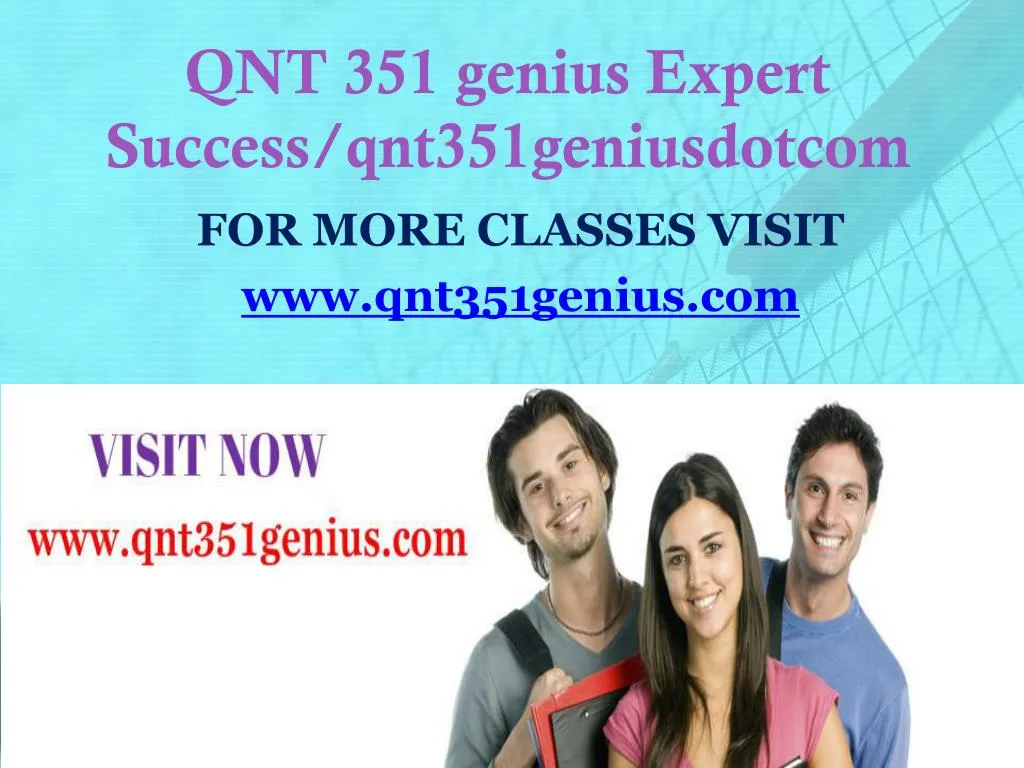qnt 351 genius expert success qnt351geniusdotcom