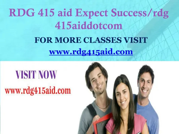 RDG 415 aid Expect Success/rdg415aiddotcom