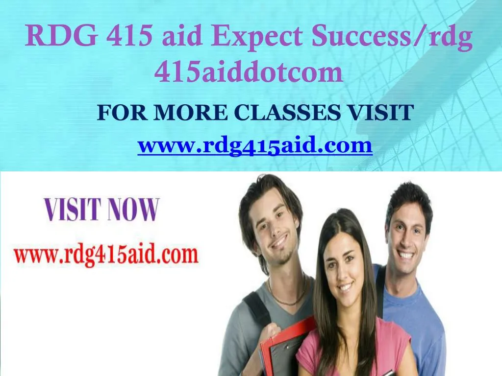 rdg 415 aid expect success rdg 415aiddotcom
