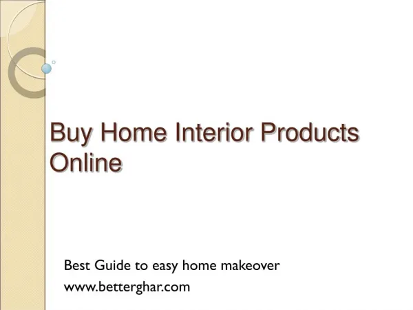 Buy home interior products online