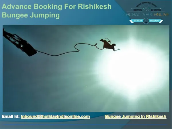 Advance Booking For Rishikesh Bungee Jumping