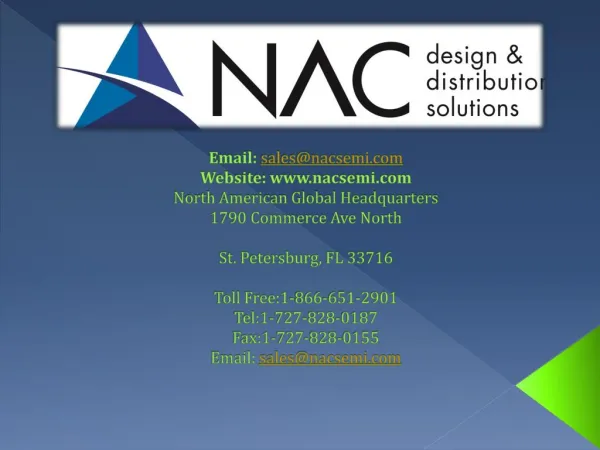 NAC Semi- Your Global Partner For Electronics Design