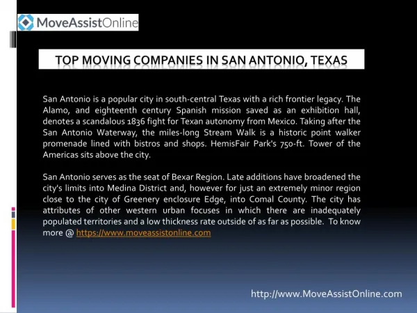 List of Best Moving Companies in San Antonio, Texas