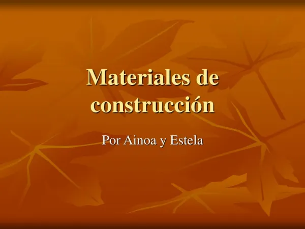 materiales de construcci n