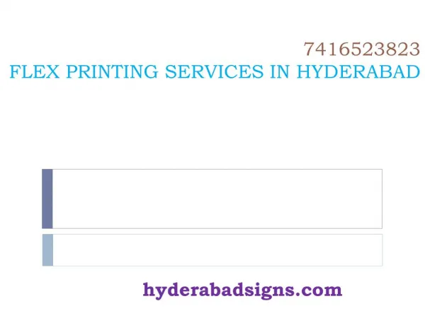 Flex printing services in Hyderabad