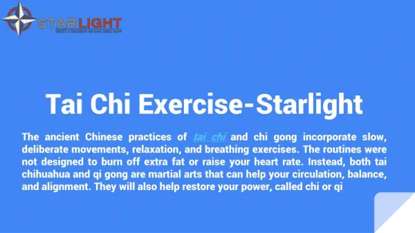Tai chi exercise starlight