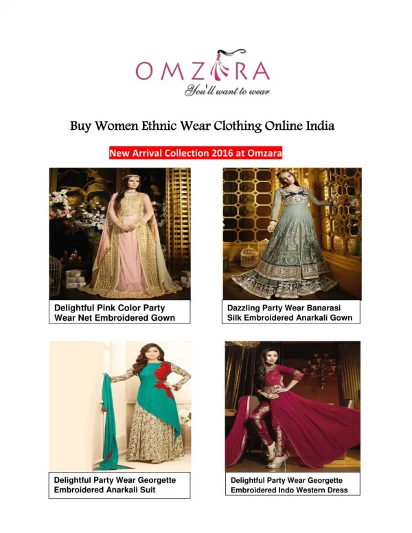 Omzara ethnic wear clothing for women in india usa canada