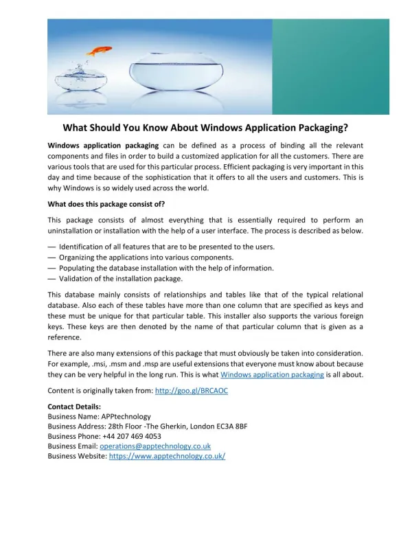What Should You Know About Windows Application Packaging?