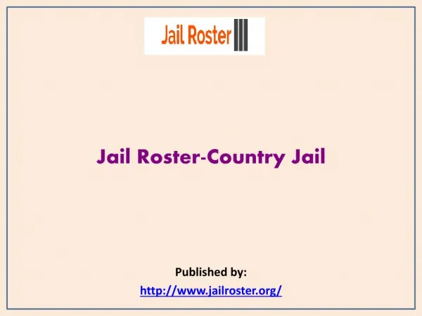 Jail Roster-Country Jail