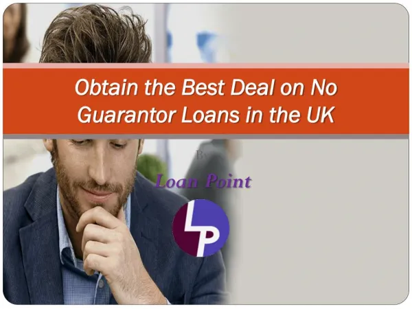 No Guarantor Loans for People in the UK