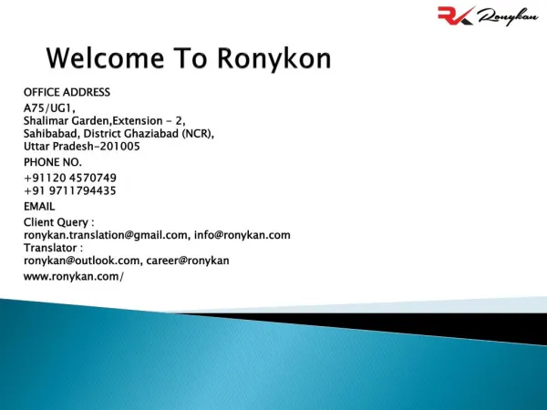 Translation Companies in Delhi - Translation Agency in Delhi - Ronykan.com
