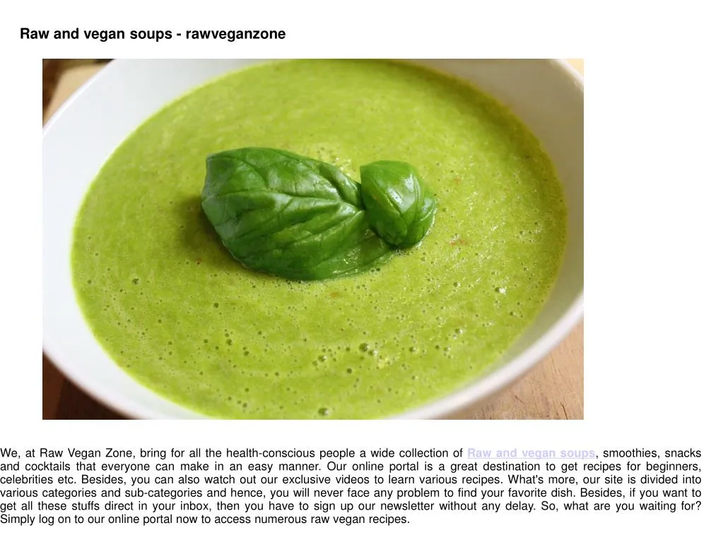 raw and vegan soups rawveganzone