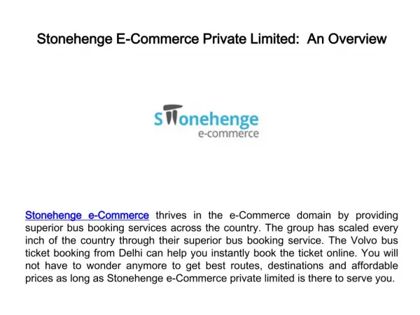 stonehenge e-commerce private limited