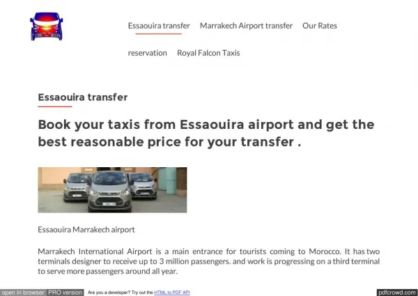Morocco airport transfer